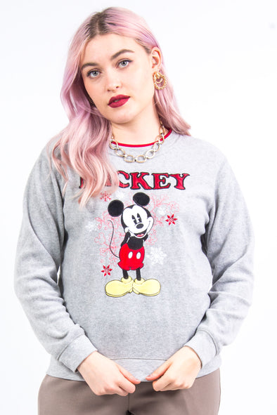 00's Disney Christmas Mickey Mouse Fleece Sweatshirt