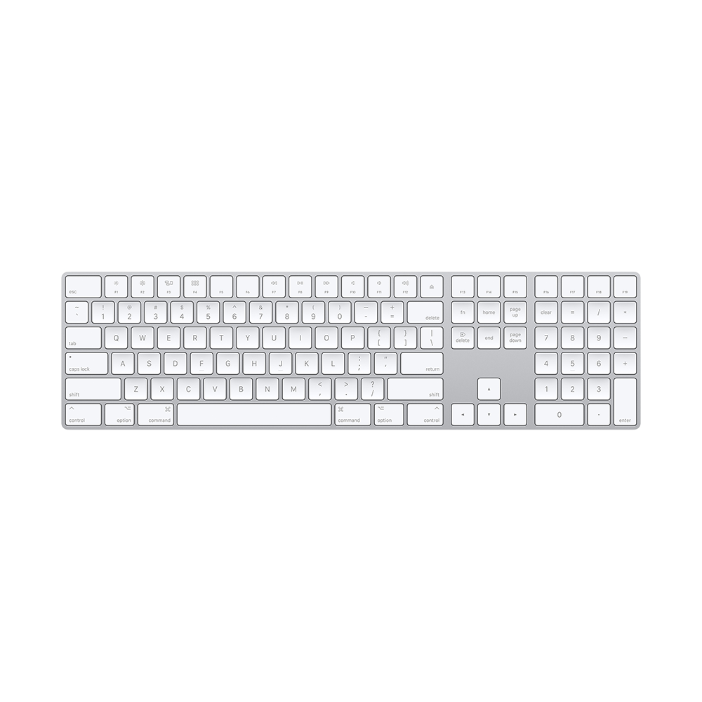 apple magic keyboard with numeric keypad white