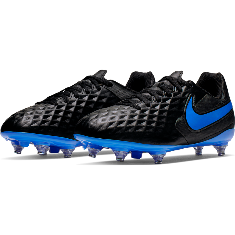 nike tiempo black and blue