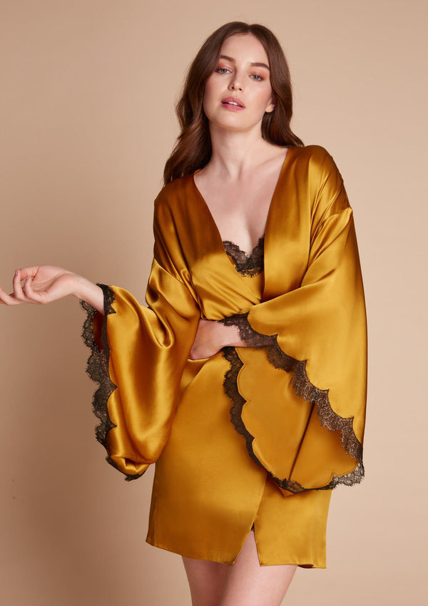 Gold Silk Camisole - Luxury Loungewear – The Positive Company