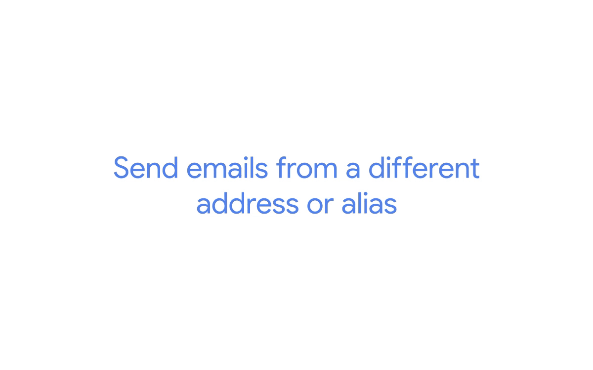 Send emails from a different address or alias