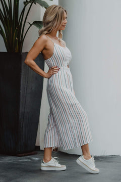BLESSED STRIPED JUMPSUIT