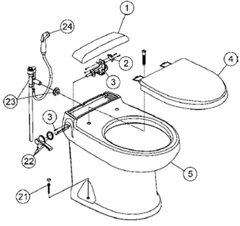 Bouchon de vidange de réservoir de toilette DOMETIC CT série 3
