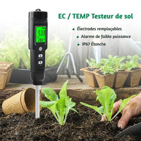 EC / TEMP Testeur de sol : Testeur d humidité, Humidimetre, Testeur ph, Testeur  ph sol – BGadgets France