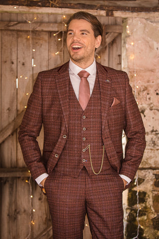 Cavani Carly Wine Wedding Suit