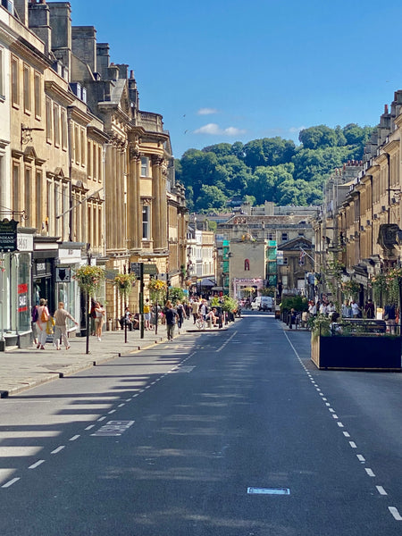 Street view of Milsom Street with SUAVE OWL in shot.