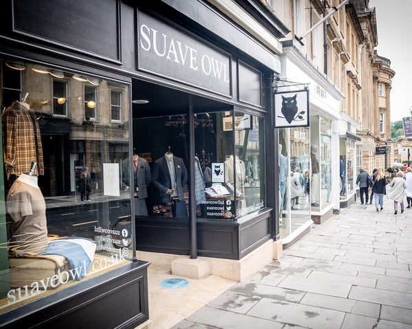 SUAVE OWL shopfront on Milsom Street.