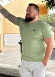 SUAVE OWL Pastel Green Fitted Stretch T-Shirt