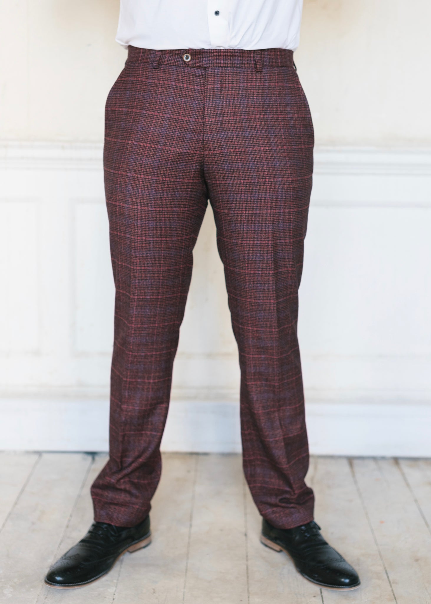 Cavani Carly Wine Tweed Trousers | Burgundy Suit | Men's Trousers – Suave  Owl Menswear
