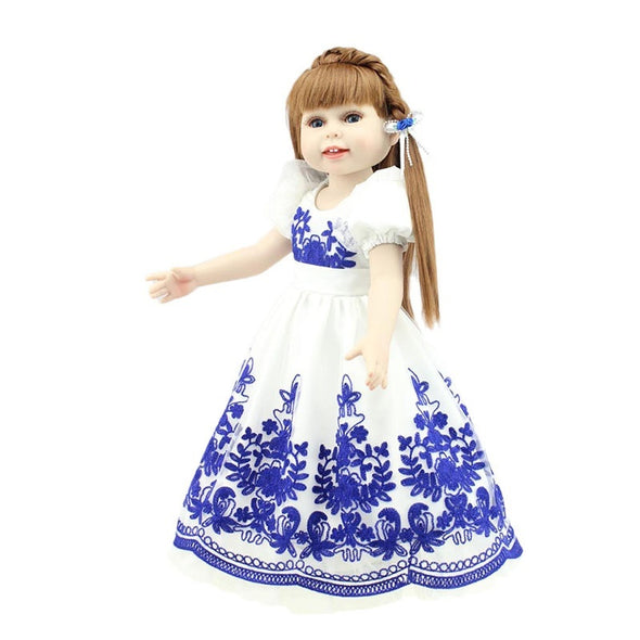 american girl doll blue dress