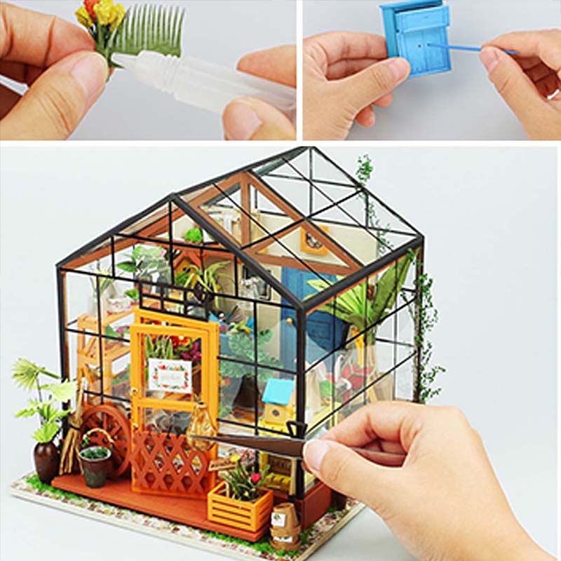 diy miniature flower house