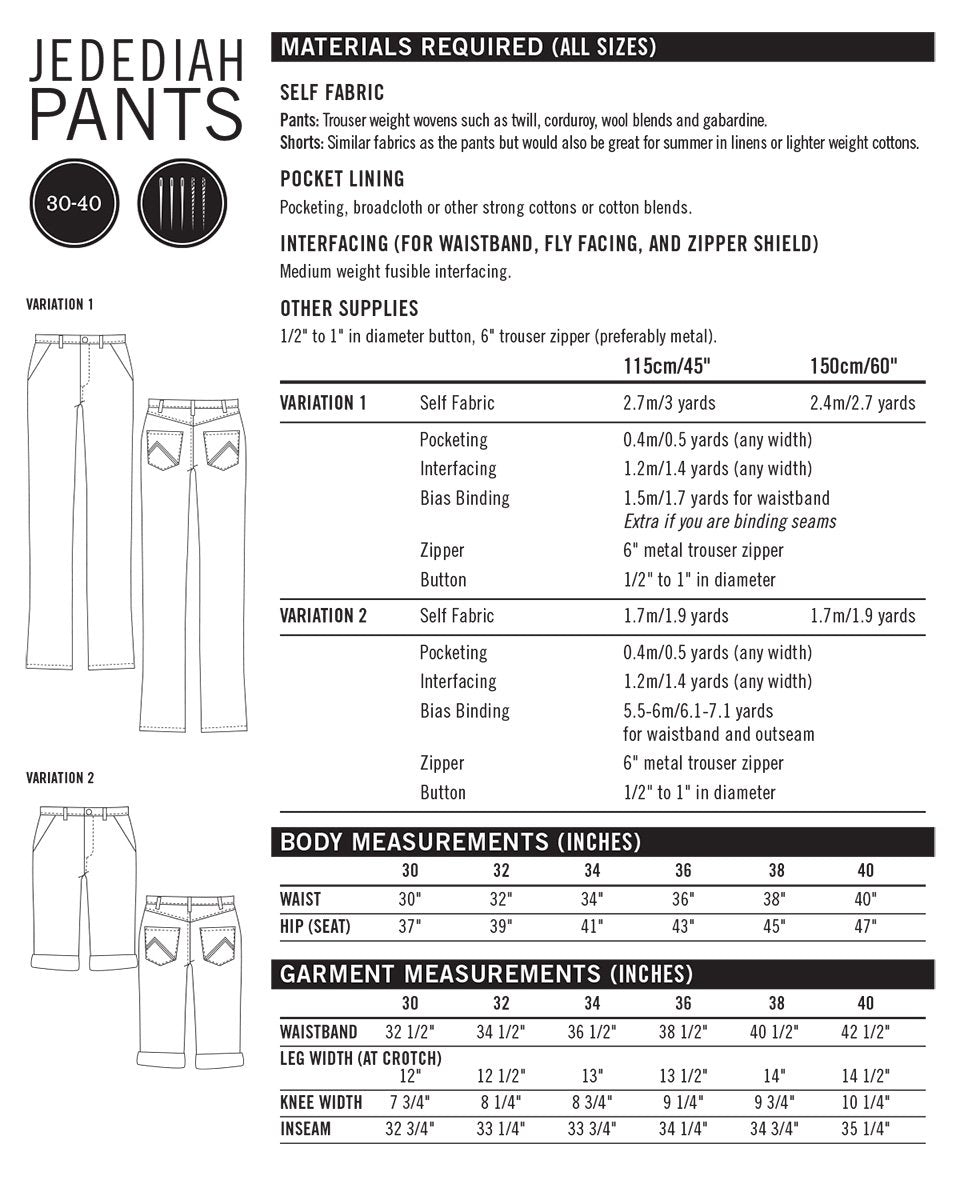 Jedediah Pants - Thread Theory Patterns - Digital Sewing Pattern – The ...