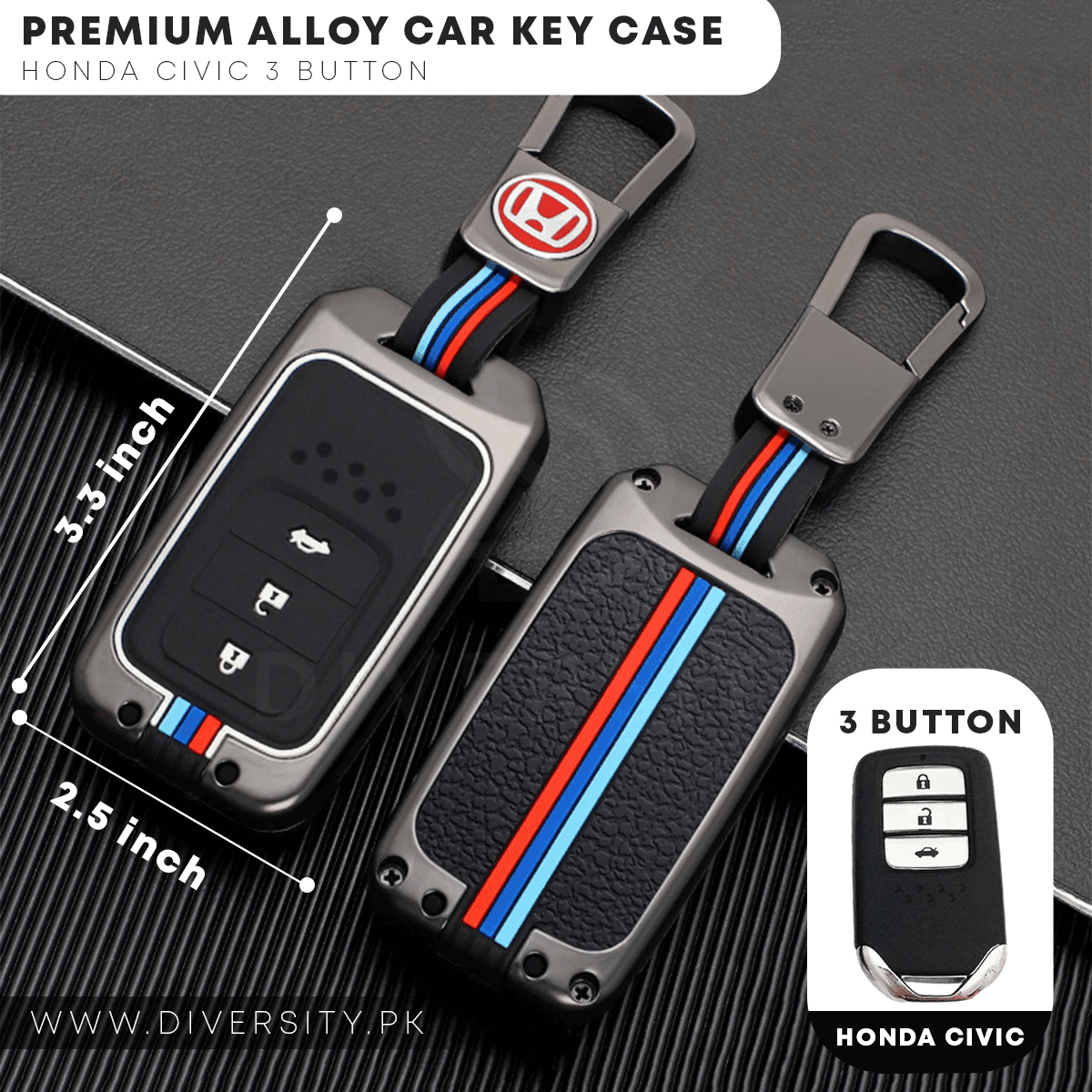 Premium Alloy Car Key Case - DIVERSITY