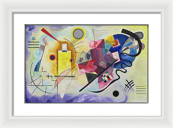 Wassily Kandinsky Yellow Red Blue Framed Canvas Ready To Hang Classica Wondante