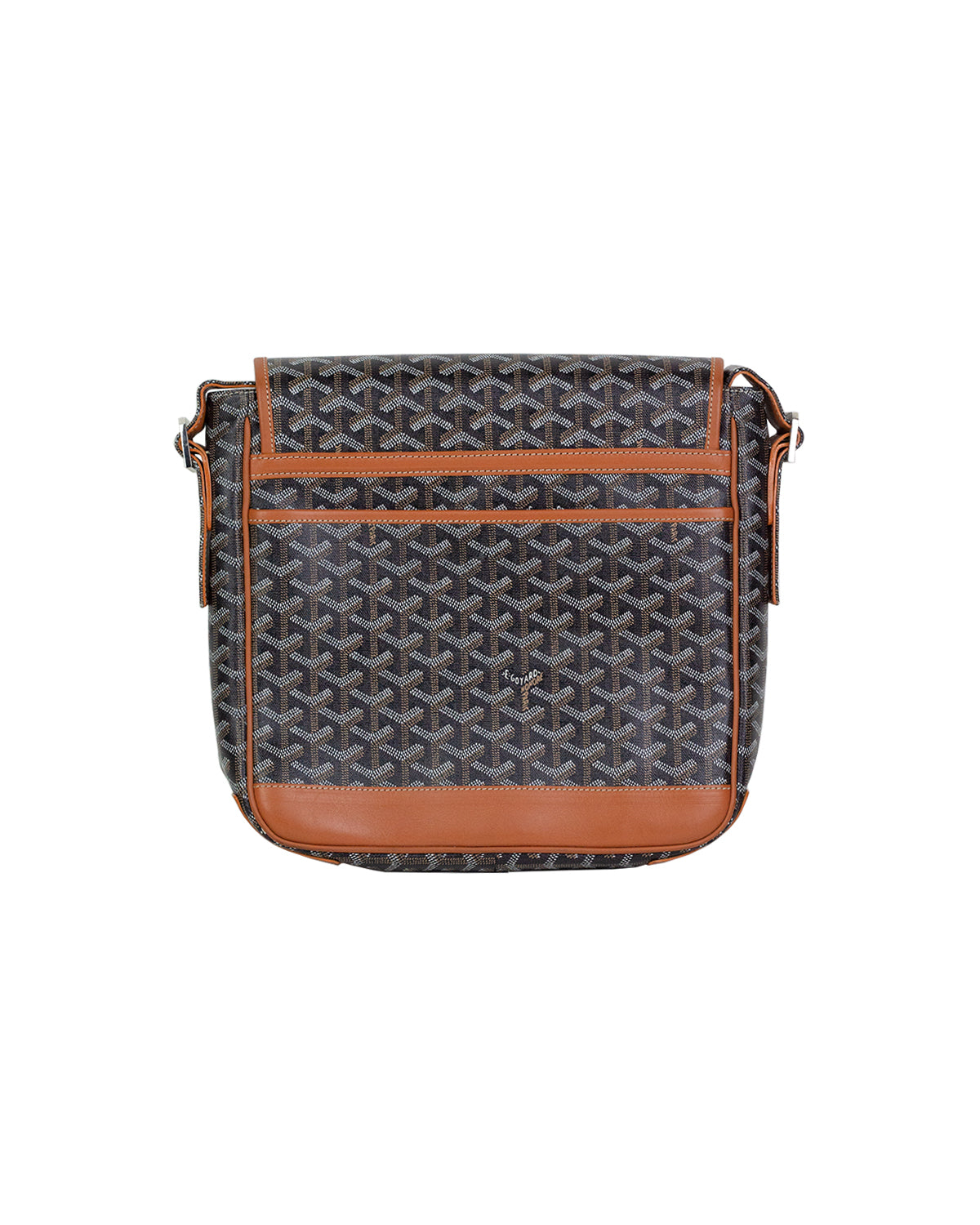 Goyard Black/Brown Goyardine Coated Canvas and Leather Grand Bleu Messenger  Bag Goyard