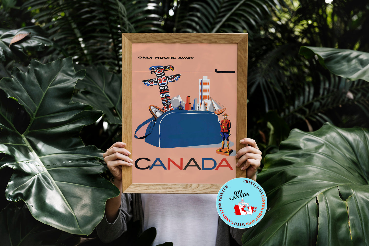 Vintage retro style,Canada travel poster, Canada travel print,Canada travel poster,travel wall art, retro wall art,019