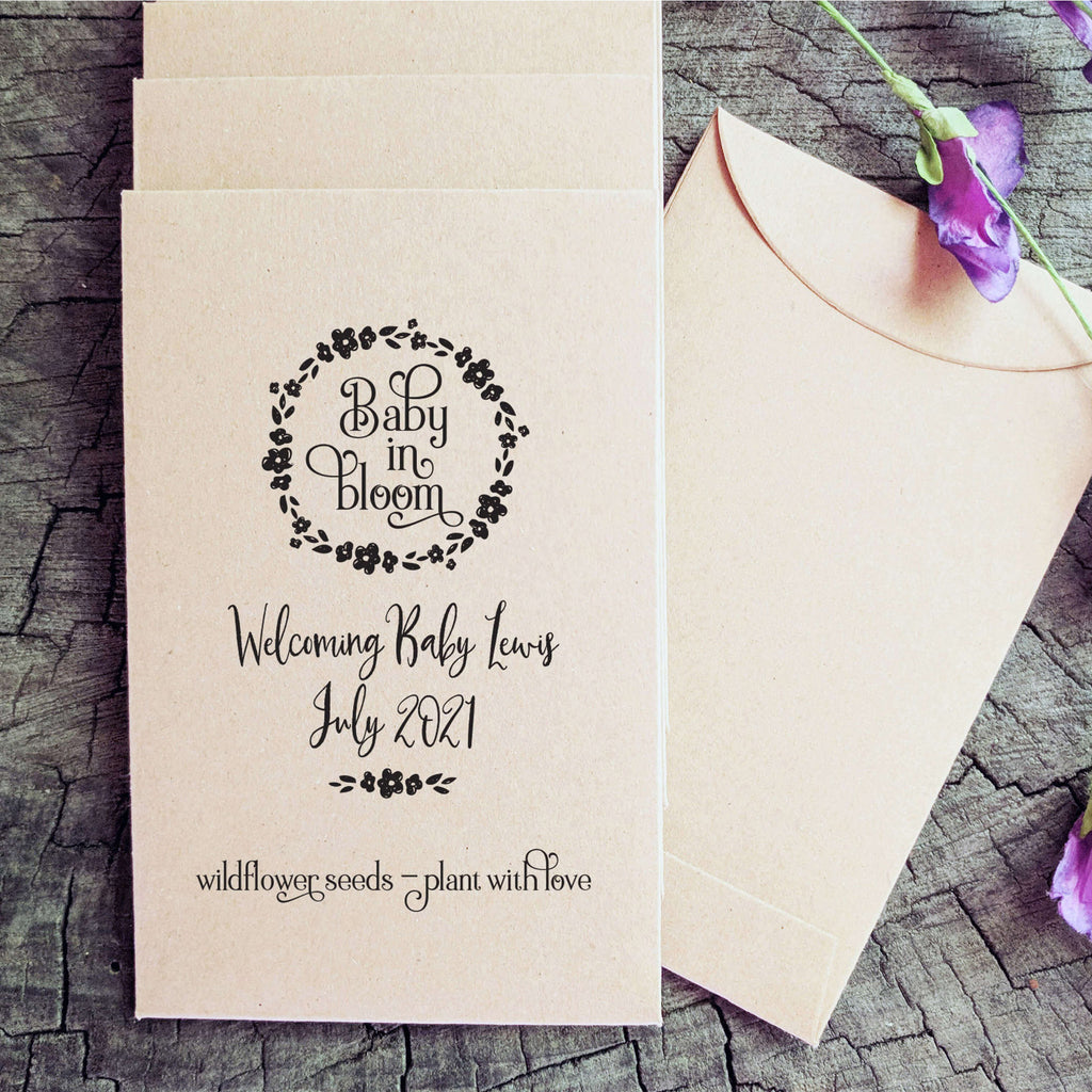 Christian Baby Shower Seed Packet Favor, Custom Personalized Packets,  Rustic Bible Verse Baby Favor, Every Good Perfect Gift, Set of 25