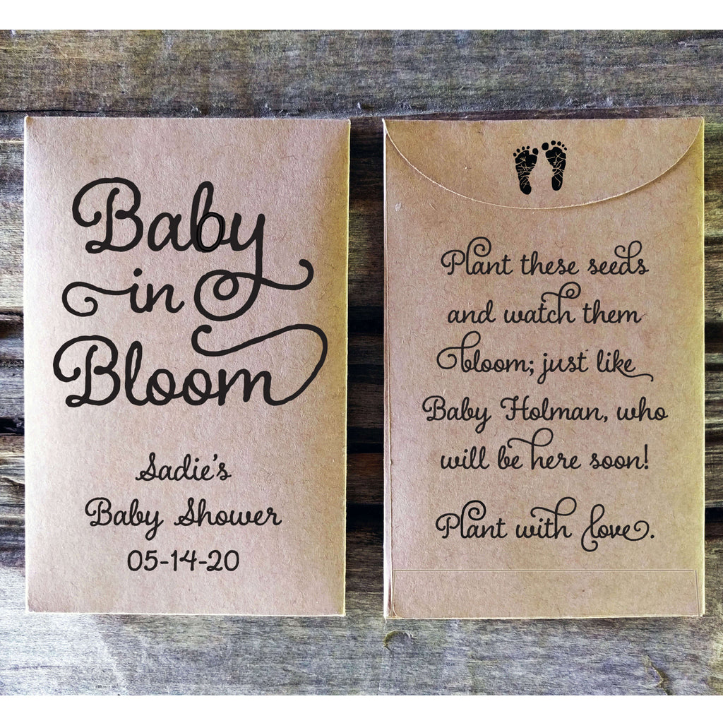 Baby In Bloom Baby Shower Favor - Gender Reveal Girl Or Boy - Custom Seed  Packet Favor - Baby Shower Favors - Set of 25 - Yahoo Shopping