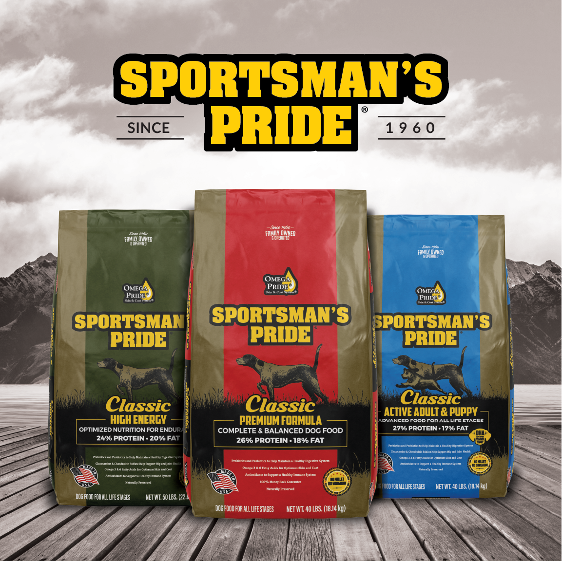 Sportsman's Pride Classic Premium Formula Dog Food 40LB – Sunshine Pet 