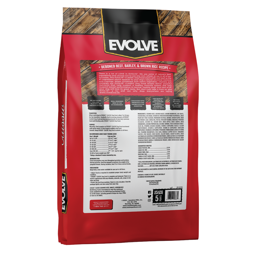 evolve dog food