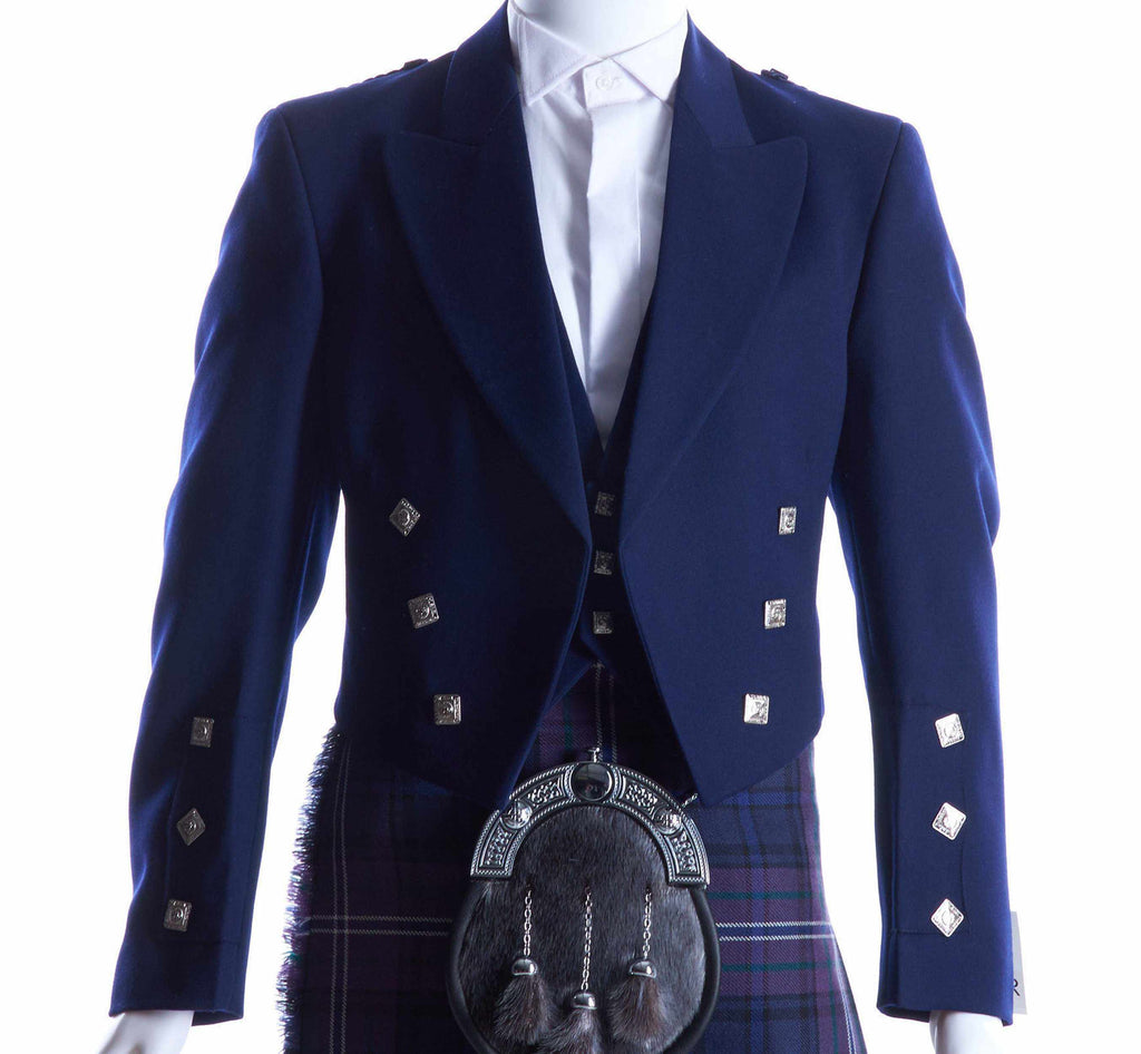 navy blue kilt jacket