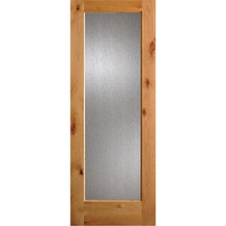 Knotty Alder 3 4 Lite Rain Glass Exterior Door