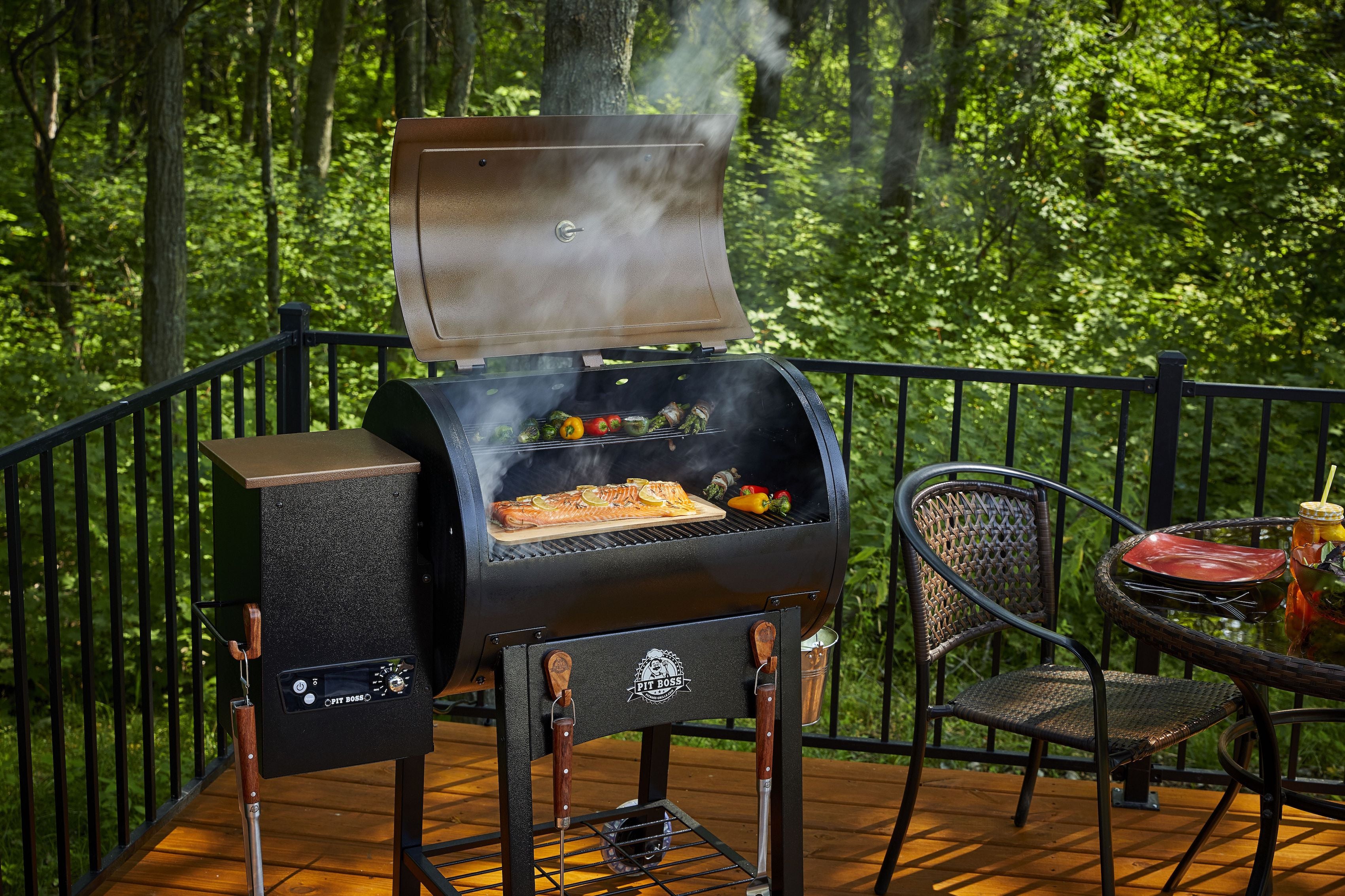 grilling on pit boss pellet grill