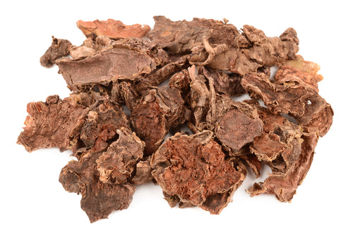 Image of pieces of Rhodiola Rosea that look similar to chunks of root or bark.