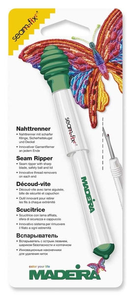 SEAM-FIX DOUBLE SEAM RIPPER WITH THREAD REMOVER//2 SIZES OF BLADES