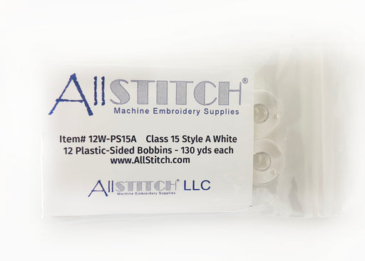 AllStitch Embroidery Supplies Cardboard Sided Bobbins - Style L BLACK