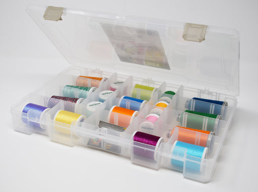 36 Grid Transparent Bobbin Storage Box Colorful Bobbin Thread