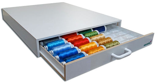 Madeira Thread Storage Box With 278(some New) Madeira Threads! Holds 360  Spools