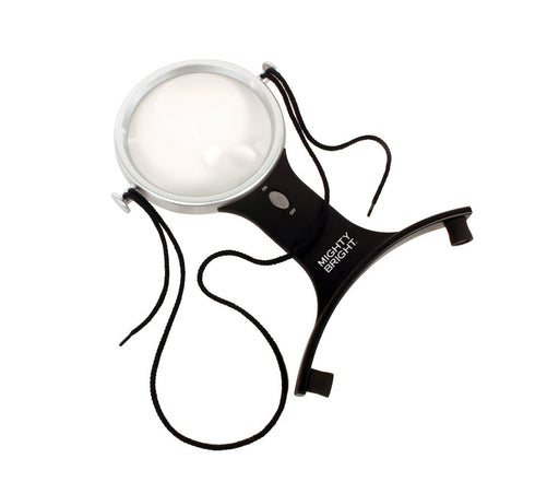 Magnifying Glass * Mighty Sight * with RECHARGEABLE LED Lights in carrying  case