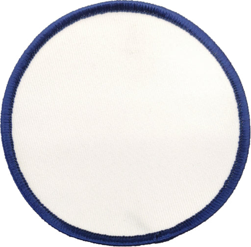 Oval Blank Patch 2-1/2 x 4-1/2 White Patch w/Black