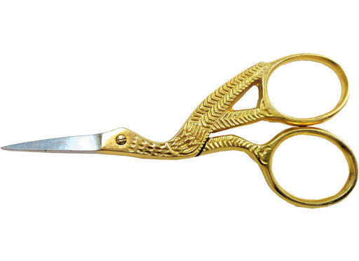 J.A. Henckels - Gold Plated Embroidery Scissors in the Shape of a Crane -  EUC