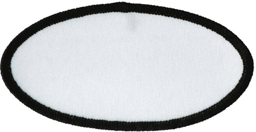 White Oval 2.6 x 4.5 Fabric Patch with Sealing Edge