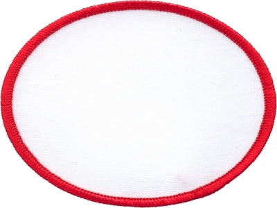 Rectangle Blank Patch 2-1/2 x 4-1/2 White Patch w/Red