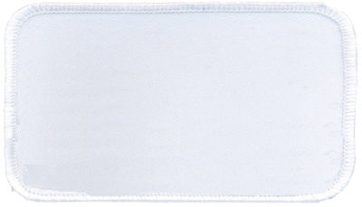 Rectangle Blank Patch 2 x 4 White Patch w/Royal