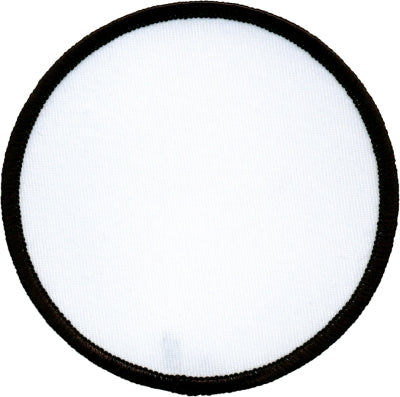 Pkg of 20 BLACK 4 CIRCLE BLANK sew on patches (4030) (D21)