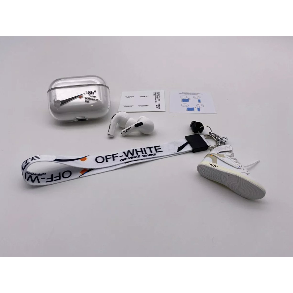 off white airpod pro case with lanyard