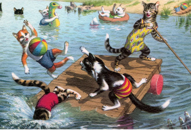 Cat Fun in the Water