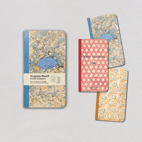 Virgina Wolf pocket notebooks on display