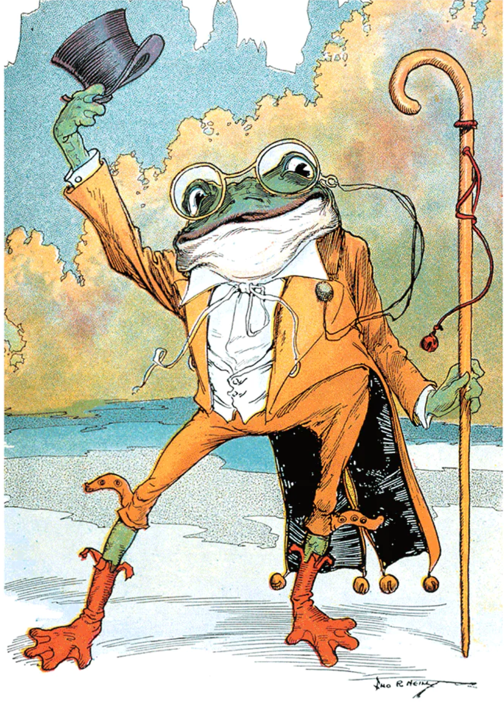 A Frog Doffing His Hat - Birthday Greeting Card