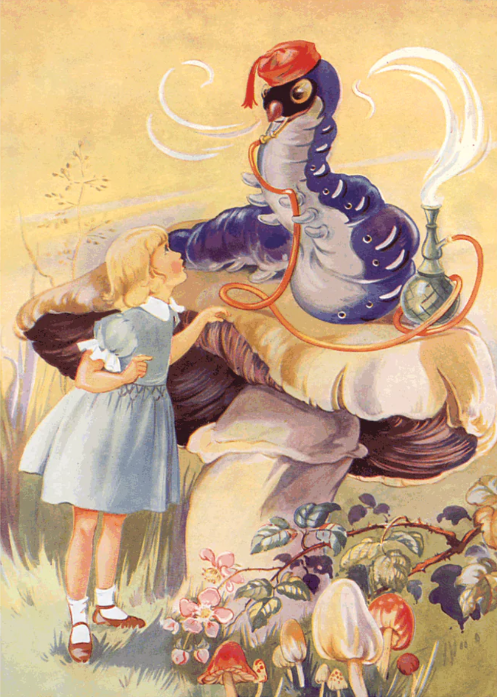 Alice and the Caterpillar - Friendship Greeting Card