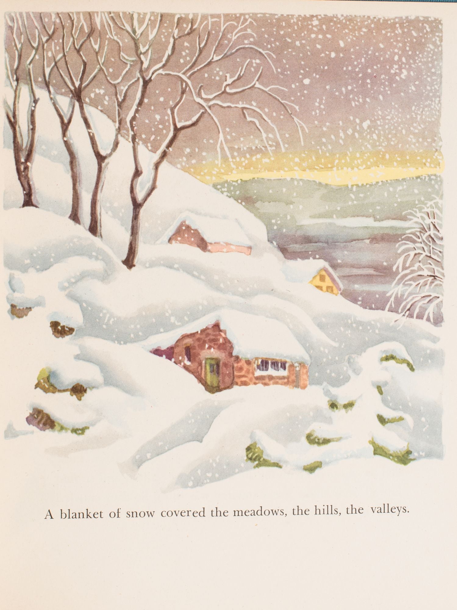 A page from The Big Snow (1949) by Berta and Elmer Hader