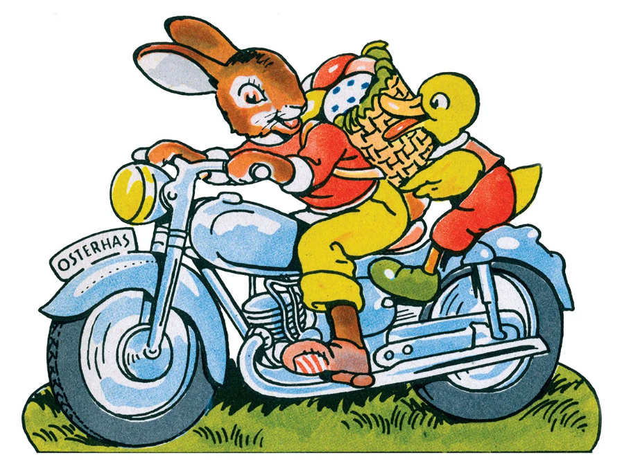 Biker Bunny - Easter Greeting Card