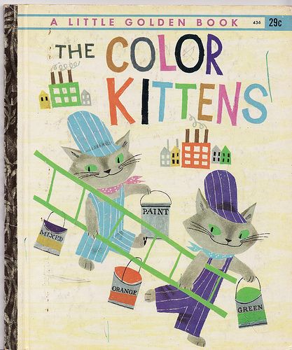 The Little Golden Book cover for "The Color Kittens" by Margaret Wise Brown and illustrated by Alice and Martin Provensen