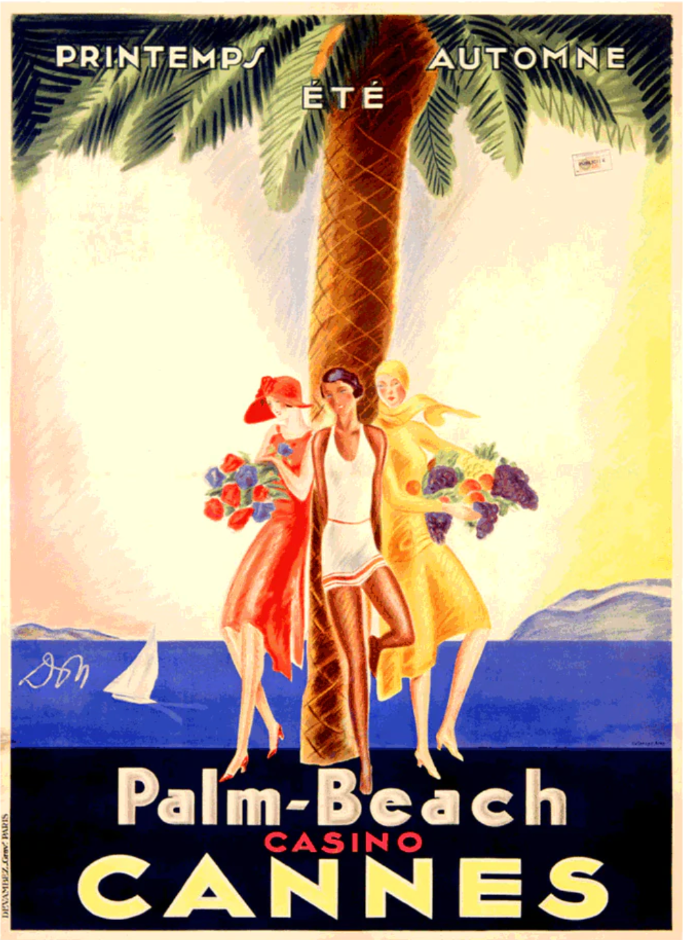 Palm Beach Casino - Travel Art Print by Jean Don