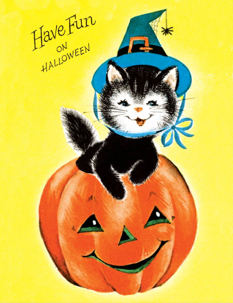 Kitten Witch - Halloween Greeting Card