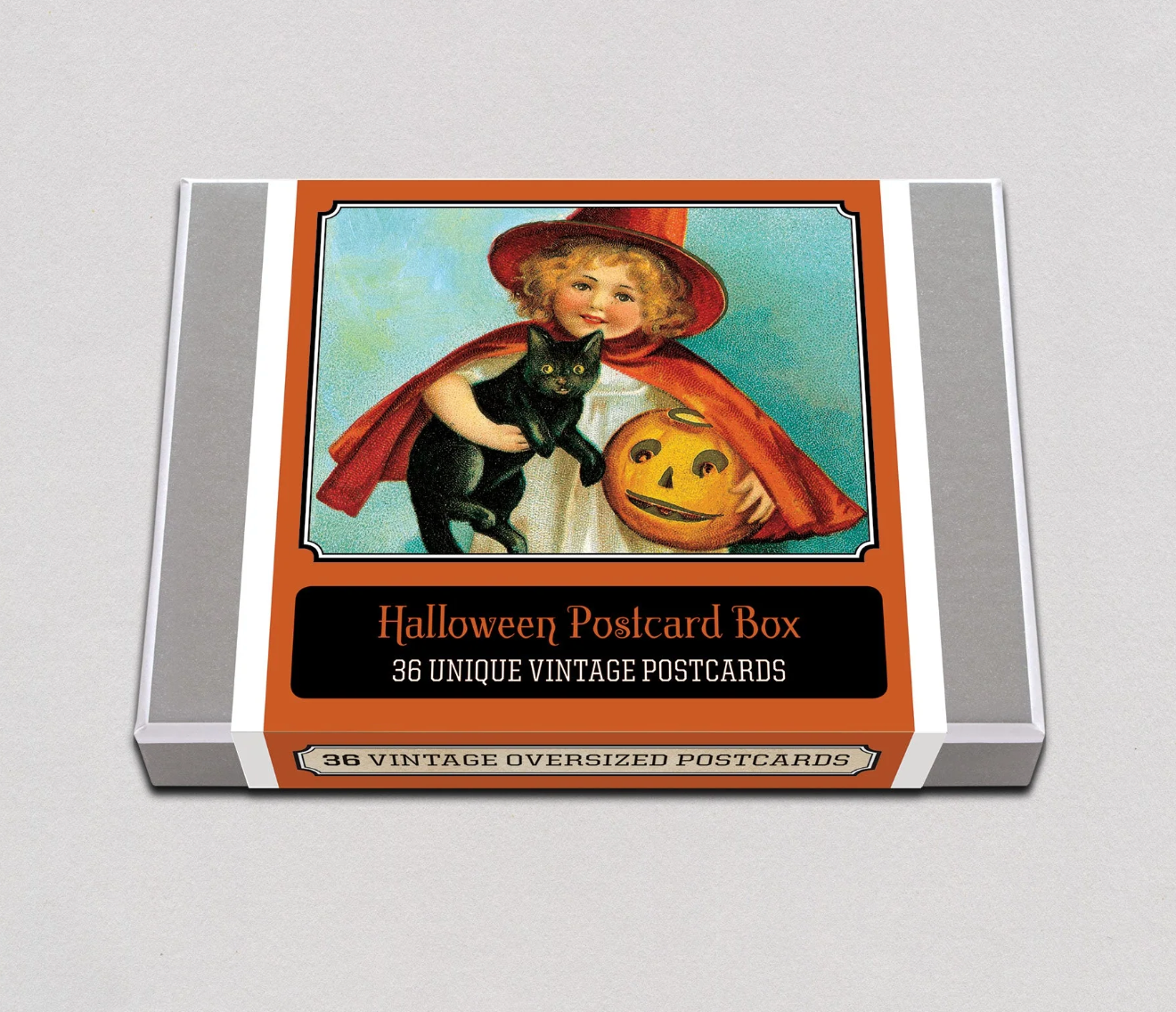 Halloween Postcard Box - 36 Unique Vintage Postcards